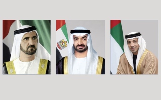 رئيس الدولة ونائباه يعزون أمير قطر بوفاة عبدالله بن حمد العطية