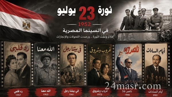 بمناسبة ذكرى ثورة 23 يوليو.. أفلام وثّقت الثورة ورصدت تحولات المجتمع المصري